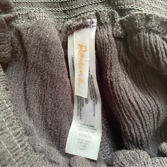 Raisins Loose Beach Day Pants Summer Pull-on Swimsuit Cover Up Black Wide Leg M - Picture 11 of 11